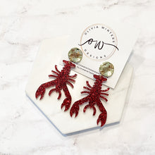 Load image into Gallery viewer, Crawfish Acrylic Earrings

