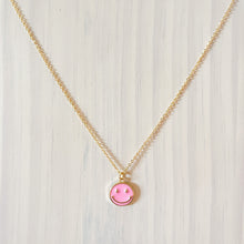 Load image into Gallery viewer, Happy Face Pendant Necklace - Pink
