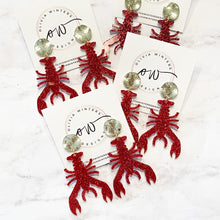 Load image into Gallery viewer, Crawfish Acrylic Earrings
